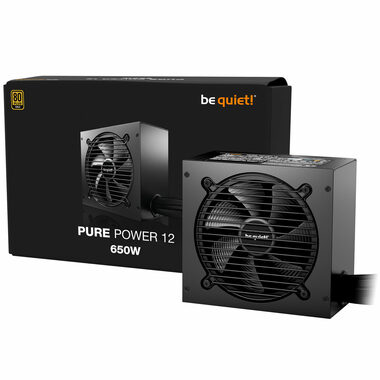 be quiet! Pure Power 12 650W / ATX 3.1 / 650W / 80 PLUS Gold / Aktívne PFC / nemodulárne 