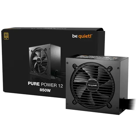 be quiet! Pure Power 12 850W / ATX 3.1 / 850W / 80 PLUS Gold / Aktívne PFC / nemodulárne 