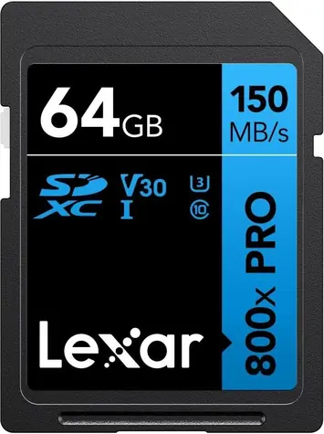 Lexar Professional 800x PRO 64GB / čítanie: 120MBps / zápis: 45MBps / Class 10 / V30 UHS-I