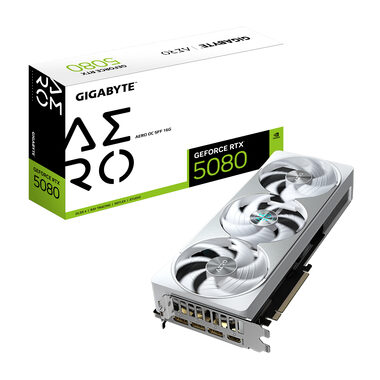 GIGABYTE GeForce RTX 5080 AERO OC SFF 16GB / 2730MHz / 16GB GDDR7 / 256-bit / 1x HDMI + 3x DP / 850W (16)