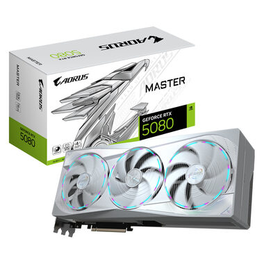 GIGABYTE AORUS GeForce RTX 5080 MASTER ICE 16GB / 2805MHz / 16GB GDDR7 / 256-bit / 1x HDMI + 3x DP / 850W (16)