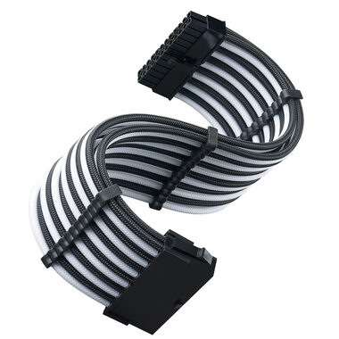 Silverstone Kábel ATX 24-Pin 300mm - čierno-biela / pletený