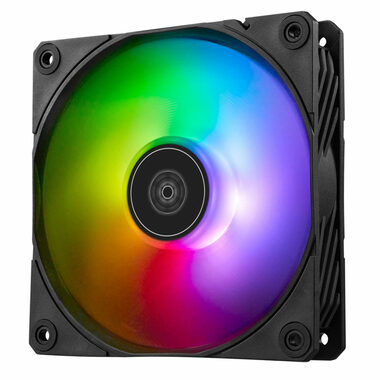 Silverstone Shark Force RGB čierna / 120mm / Fluid Dynamic Bearing / 41.2 dB @ 2500 RPM / 100 CFM / 4-Pin PWM 