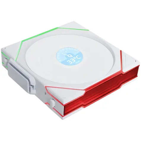 Lian Li UNI FAN TL Wireless LCD Fan biela / 120mm / Fluid Dynamic Bearing / 27 dB @ 1900 RPM / 62 CFM / ARGB / 4-Pin