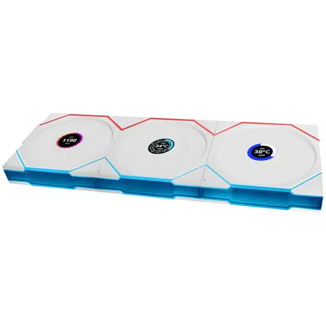 Lian Li UNI FAN TL Wireless LCD Fan Reverse Blade 3ks biela / 120mm / Fluid Dynamic Bearing / 31 dB @ 1900 RPM / 84.3 CFM