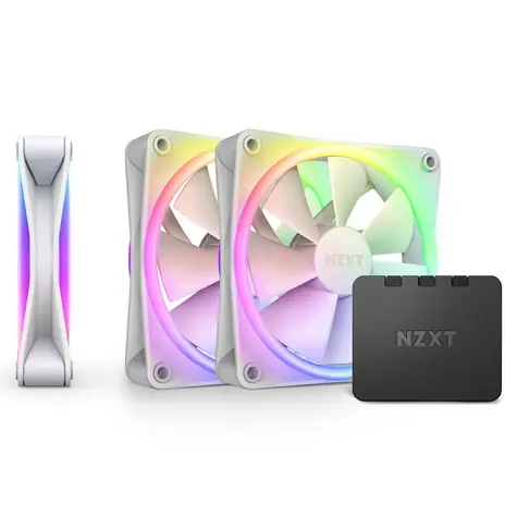 NZXT F120 RGB DUO 3ks biela / 120mm / Fluid Dynamic Bearing / 29 dB @ 1800 RPM / 48.58 CFM / 4-Pin PWM