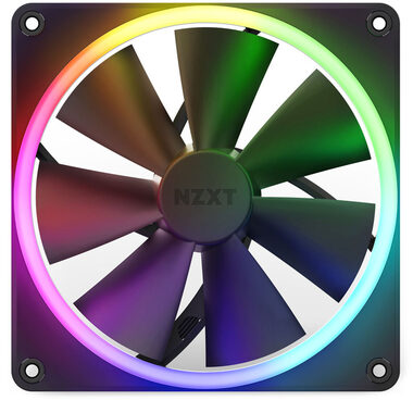 NZXT F140 PWM čierna / 140mm / Fluid Dynamic Bearing / 32.5 dB @ 1800 RPM / 89.48 CFM / 4-Pin PWM