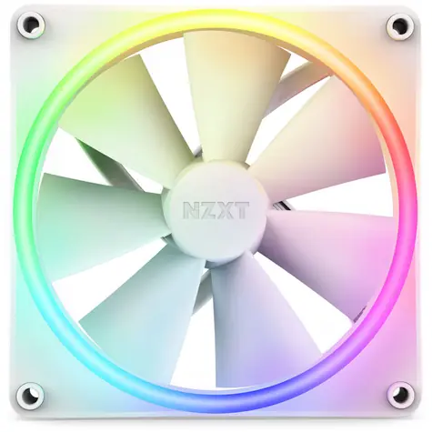NZXT F140 RGB DUO biela / 140mm / Fluid Dynamic Bearing / 36 dB @ 1800 RPM / 89 CFM / 4-Pin PWM