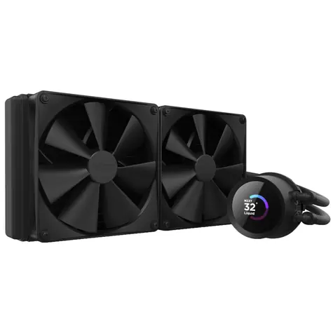 NZXT Kraken 280 čierna / 2x 140mm / Fluid Dynamic Bearing / 32.1 dB @ 1500 RPM / 99.68 CFM / AMD + Intel