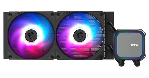 MSI MAG CoreLiquid A13 240 čierna / 2x 120mm / 31.1 dB @ 2000 RPM / 62.6 CFM / AMD + Intel