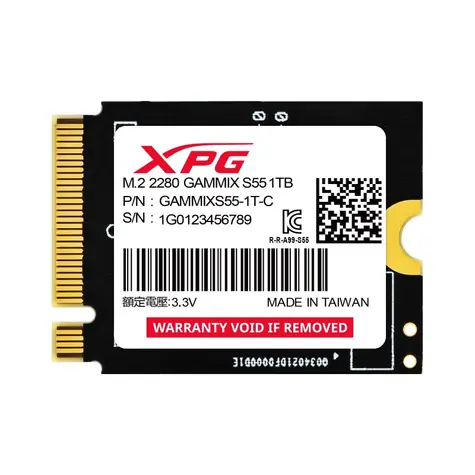 ADATA GAMMIX S55 2TB / SSD / M.2 2230 / PCIe Gen4 / čítanie: 5000MBps / zápis: 3200MBps 