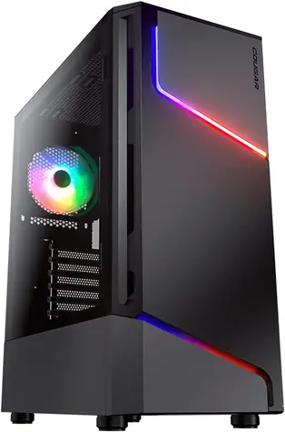 COUGAR MX360 čierna / ATX / micro-ATX / mini-ITX / RGB / priehľadná bočnica / bez zdroja