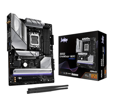 ASRock B850 LiveMixer WiFi / AMD B850 / DDR5 / SATA III / USB 3.2 / 2.5 GLAN / Wi-Fi 7 / sc.AM5 / ATX