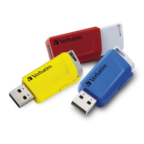 Verbatim Store 'n' Click 16GB (3ks) / 3x Flash disk / USB-A 3.2 Gen 1 / čítanie: až 80MBs / zápis: až 25MBs
