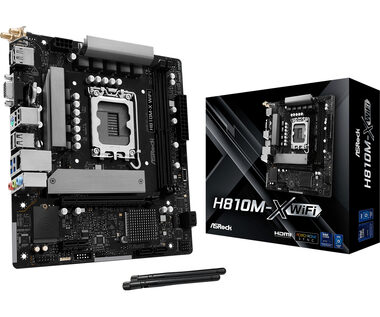 ASRock H810M-X WiFi / H810 / LGA 1851 / 2x DDR5 / PCIEx 16 / 2.5GLAN / Wi-Fi / mATX