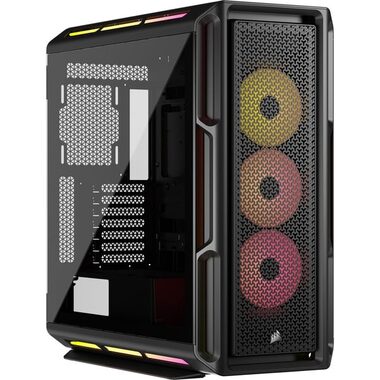 Corsair iCUE 5000T LX RGB čierna / E-ATX / 1x USB-C 3.2 / 4X USB-A / bez zdroja / priehľadná bočnica