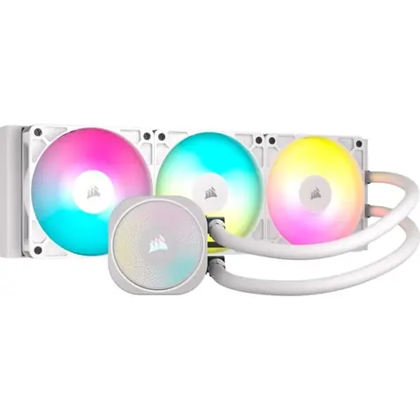 Corsair NAUTILUS ARGB biela / 3x 120mm / 33.2dB / 300-1700 RPM / 94.87CFM / Intel + AMD