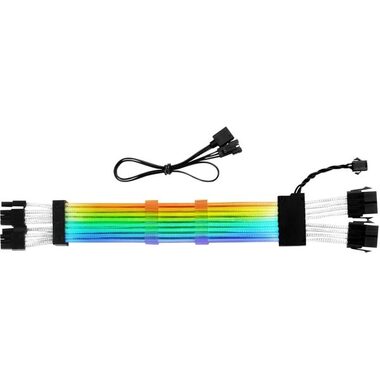 Sharkoon Light Cable SHARK XTend biela / 300mm / (8+8)