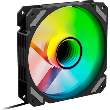 Sharkoon SHARK Mirror RGB PWM REVERSE čierna / vetráčik / 120mm / RGB / 26.8 dBA / 1500 RPM / 99.52 m3h