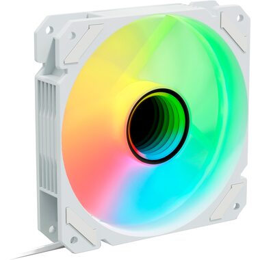 Sharkoon SHARK Mirror RGB PWM biela / vetráčik / 120mm / RGB / 26.8 dBA / 1500 RPM / 99.52 m3h