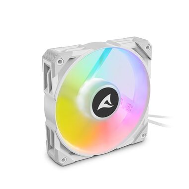 Sharkoon Rebel F50 PWM biela / vetráčik / 120mm / RGB / 35 dBA / 2000 RPM / 77.6CFM