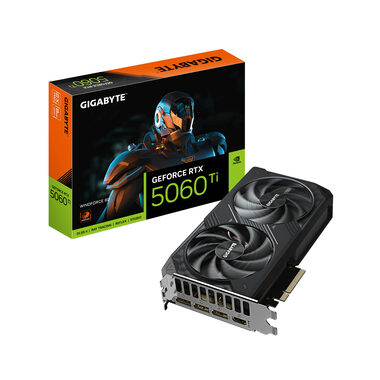 GIGABYTE GeForce RTX 5060 Ti WINDFORCE 8GB / 2572MHz / 8GB GDDR7 / 128-bit / 1x HDMI + 3x DP / 650W (8)