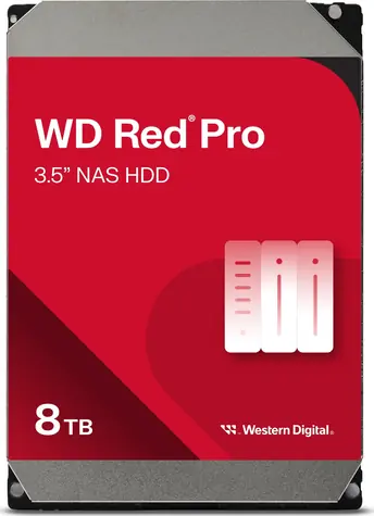 WD Red Pro WD8005FFBX 8TB / HDD / 3.5" / SATA 6GBs / čítanie: 164MBps / zápis: 164MBps / 7200RPM / 256MB cashe