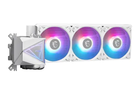 MSI MAG CoreLiquid I360 biela / 3x 120mm / 32.8 dB @ 2350 RPM / 70.7 CFM / AMD + Intel
