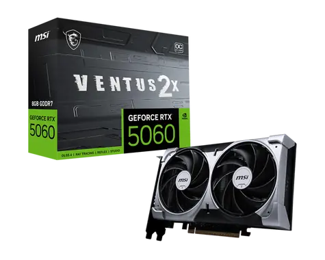 MSI GeForce RTX 5060 8G Ventus 2X OC / 2535MHz / 8GB GDDR7 / 128-bit / 1x HDMI + 3x DP / 550W (8)