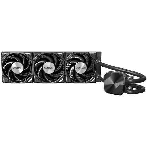 Montech HyperFlow Silent AiO čierna / 3x 120mm / 24.8 dB @ 3100 RPM / 72.3 CFM / AMD + Intel 