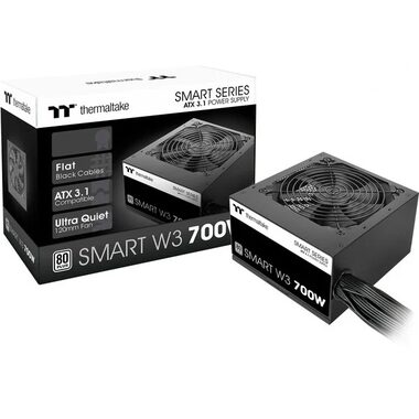 Thermaltake SMART W3 700W / 700W / aktívny PFC / ATX 12V 3.1 / 120mm ventilátor / 80PLUS White