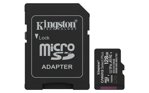 Kingston Canvas Select PLUS Gen3 microSDXC 128GB s adaptérom / UHS-I / U1 / Class 10 / čítanie: až 150MBs / zápis: až 