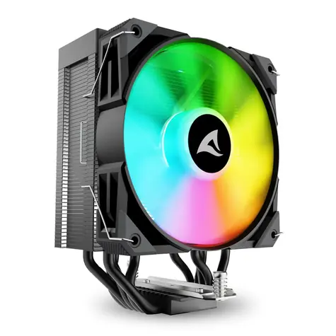 Sharkoon A50 RGB čierna / 1x 120mm / 230W TDP / 1800 RPM @ 30 dB / RGB / AMD + Intel