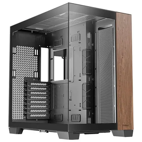 Antec C8 Wood čierna / E-ATX / 2x USB-A 3.0 / 1x USB-C / bez zdroja / priehľadná bočnica 