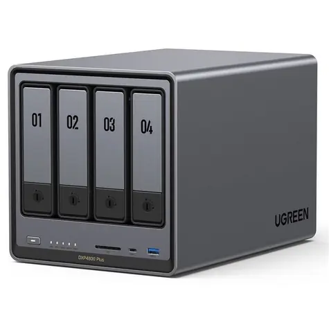 Ugreen NASync DXP4800 PLUS / 4 sloty / USB-C / USB-A / RJ45 / SD čítačka / HDMI