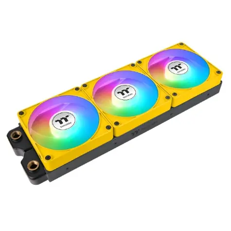 Thermaltake CT120 EX ARGB Sync PC Cooling Fan žltá / Hydraulic Bearing / 120mm / 28.5dB @ 2000rpm / 4 pin / 3ks 