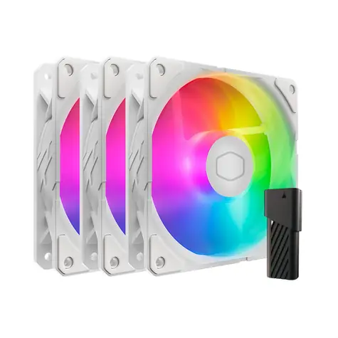 Cooler Master SickleFlow Edge 120 ARGB 3ks čierna / 120mm / Loop Dynamic Bearing / 32.8 dB @ 2500 RPM / 70.7 CFM / 4-Pin 