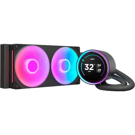NZXT Kraken Elite 240 RGB čierna / 2x 120mm / Fluid Dynamic Bearing / 30 dB @ 2400 RPM / 75.12 CFM / AMD + Intel