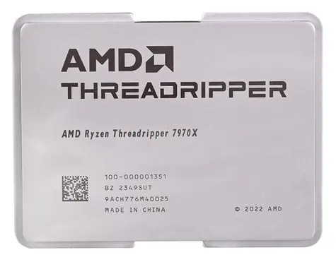 AMD RYZEN Threadripper 7970X @ 4.0GHz - TRAY / Turbo 5.3 GHz / 32C64T / L2 32MB / L3 128MB / sTR5 / Zen 4 / 350W 