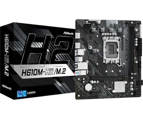 ASRock H610M-H2/M.2 / H610 / LGA 1700 / 2x DDR4 / PCIEx16 / 1x GLAN / mATX