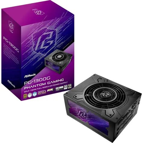 ASRock Phantom Gaming PG-1300G / ATX / 1300W / 80 PLUS Gold / 135 mm / Modulárny