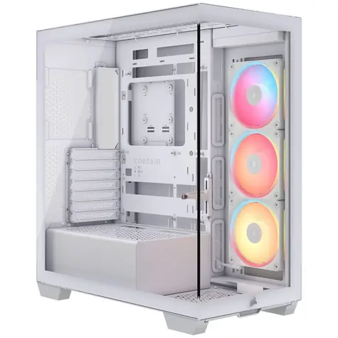 Corsair 3500X LX R RGB iCUE LINK biela / E-ATX / 2x USB-A / 1x USB-C / 3x 120mm / bez zdroja / priehľadná bočnica 