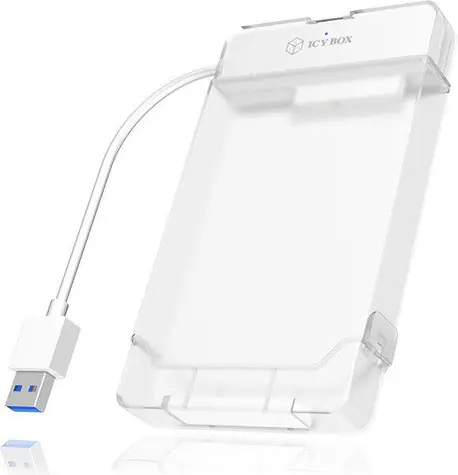ICY BOX Adaptér pre 1x HDD/SSD SATA III > USB 3.0 typu A číra / plastový kryt