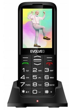 Evolveo EasyPhone Xo + nabíjací stojan čierna / 2.8 "/ 0.3MP / DualSIM / microSDHC