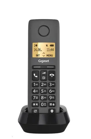 Gigaset Pure 100 čierna / Bezdrôtový telefón pevnej linky / 1.5" displej / 50 kontaktov