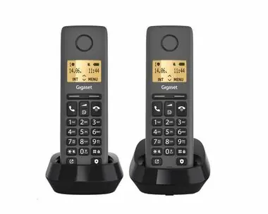 Rozbalené - Gigaset Pure 100 Duo čierna / Bezdrôtový telefón pevnej linky / 1.5" displej / 50 kontaktov / rozbalené