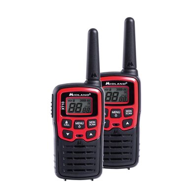 Midland XT10 / 2x vysielačka / LCD / dosah až 4km / 16 kanálov 