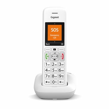 Rozbalené - Gigaset E390 biela / Bezdrôtový domáci telefón / ECO DECT / SOS tlačidlo / Telefónny zoznam 200 kontaktov / rozbalené