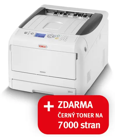 OKI C823dn / barevná LED / A3 / USB+LAN+USB host / duplex / síťová