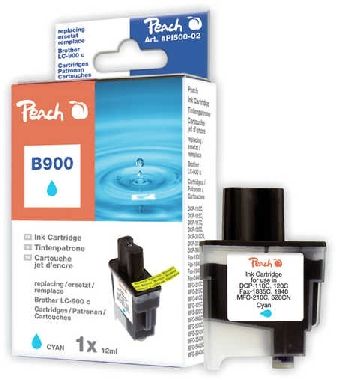 Peach LC-900 alternatívny cartridge pre Brother / DCP-110C, DCP-115C / 12 ml / Modrá
